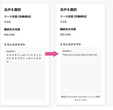 動画・音声を翻訳