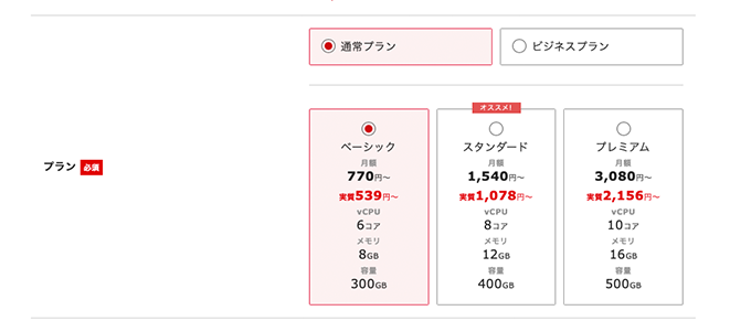 シンレンタルサーバー・プラン